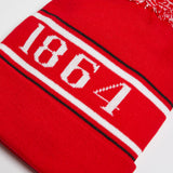 WXM Stripe Bobble Hat - Red