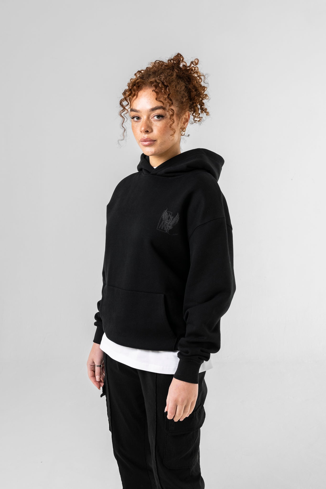 WXM Draig Oversize Hoodie - Black