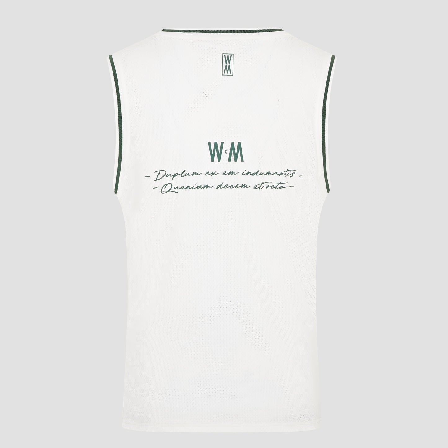 WXM Off White Mesh Vest & Bottle Green Mesh Shorts