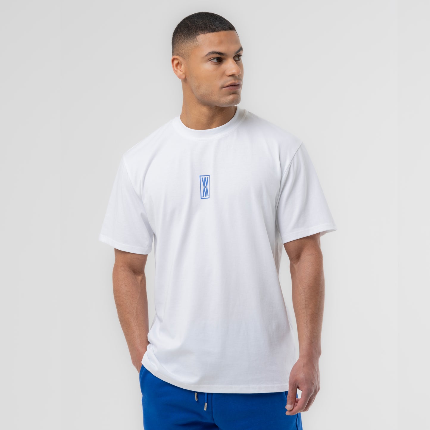 WXM White & Trypan Blue Oversize T-Shirt